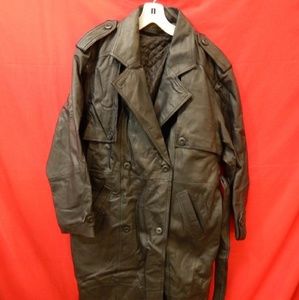 Women's Colebrook Leather Duster Jacket L